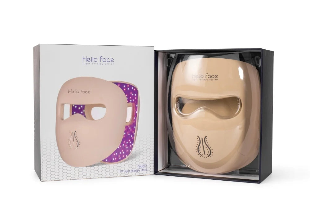 Elevn Halo LED face mask and included accessories