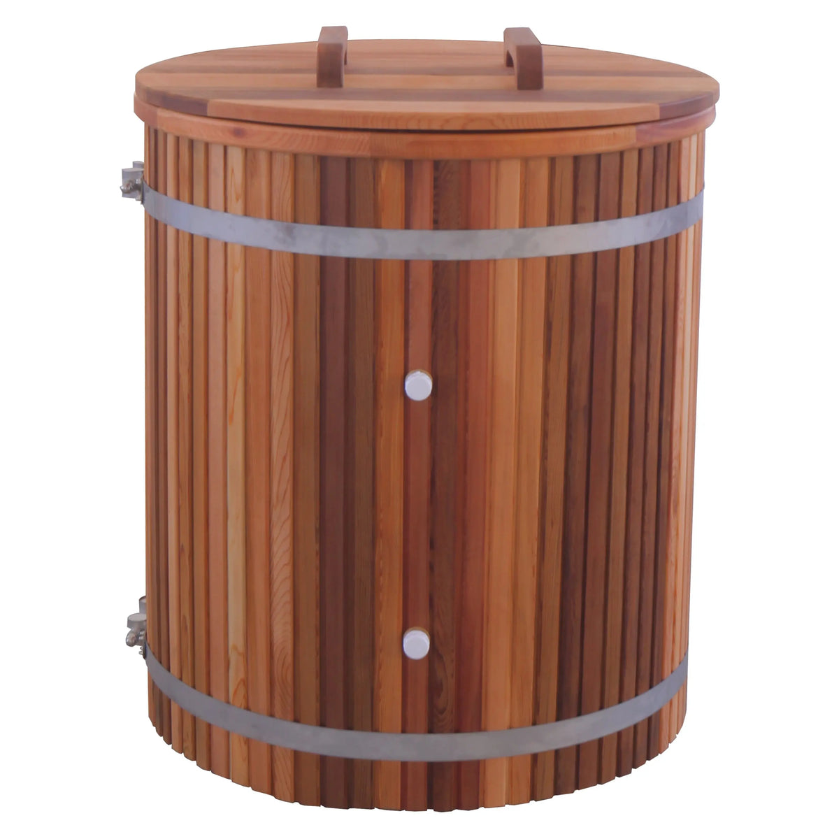 Elevn Nordic cedar and stainless-steel cold plunge barrel supplier product detail 3