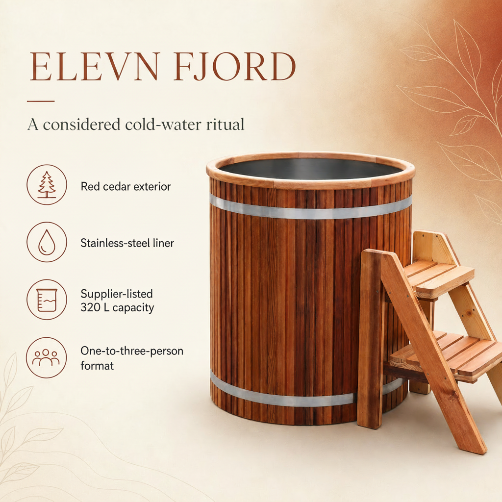 Elevn Nordic cedar cold plunge benefits graphic