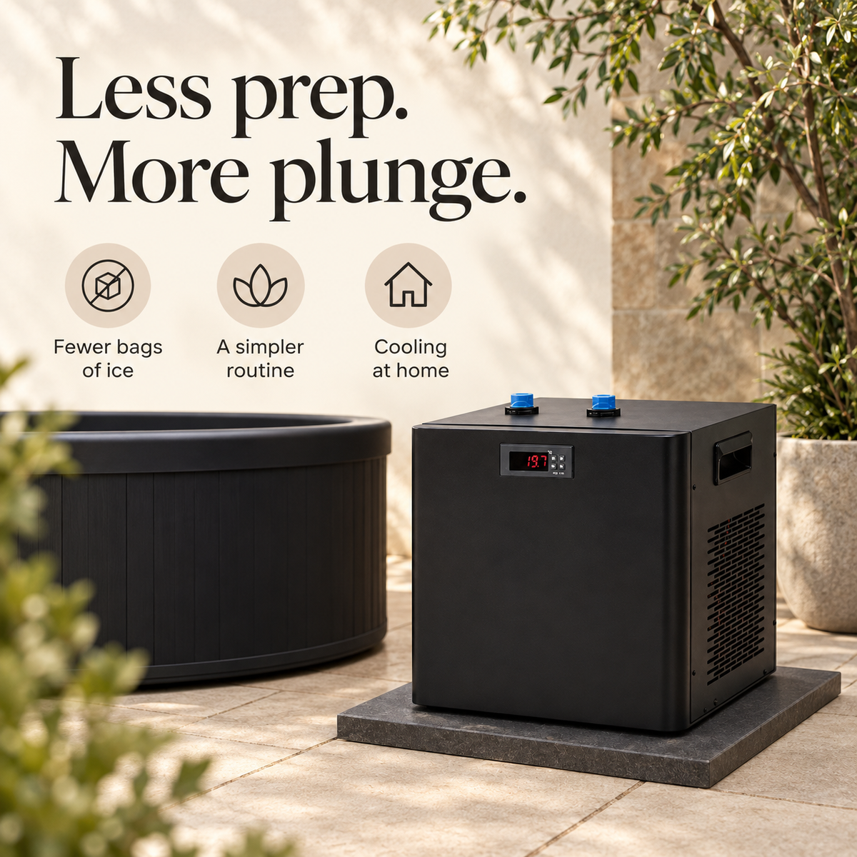 Chill chiller with benefits for simpler preparation and fewer bags of ice.