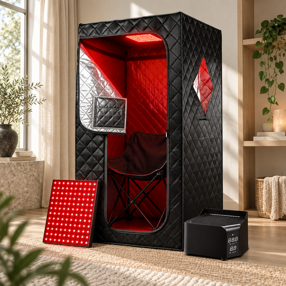 Cocoon portable sauna in a calm home wellness room