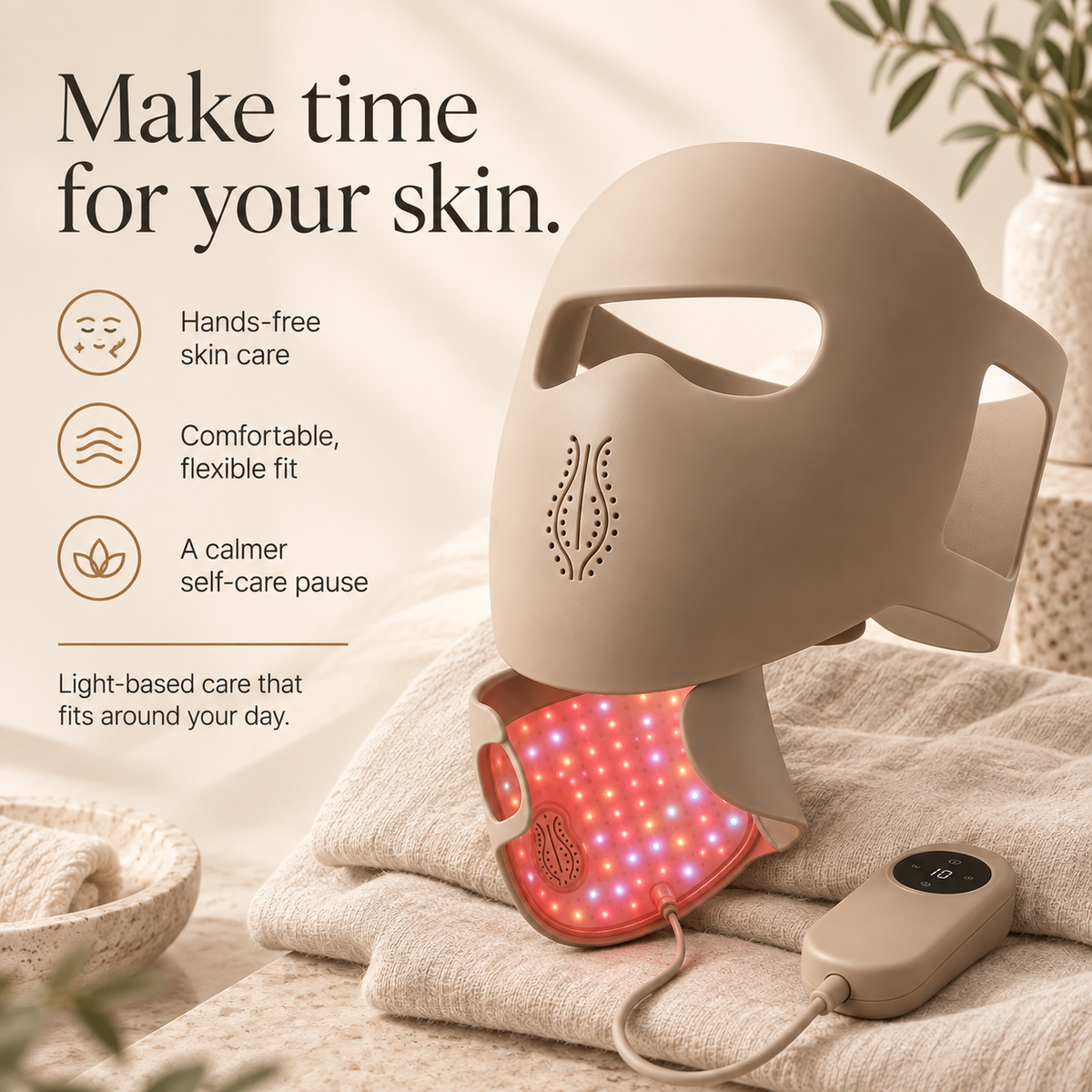 Halo hands-free skin care and comfortable fit