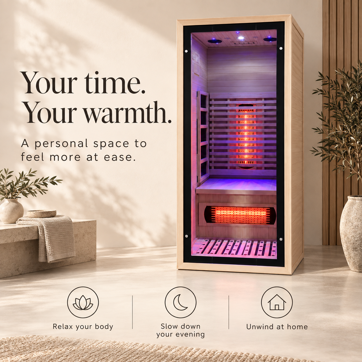 Solace relaxation and home sauna benefits
